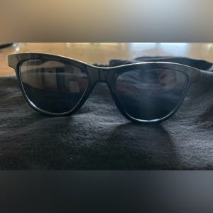 Never worn Oakley black polarized Moonlighter sunglasses with grey lenses